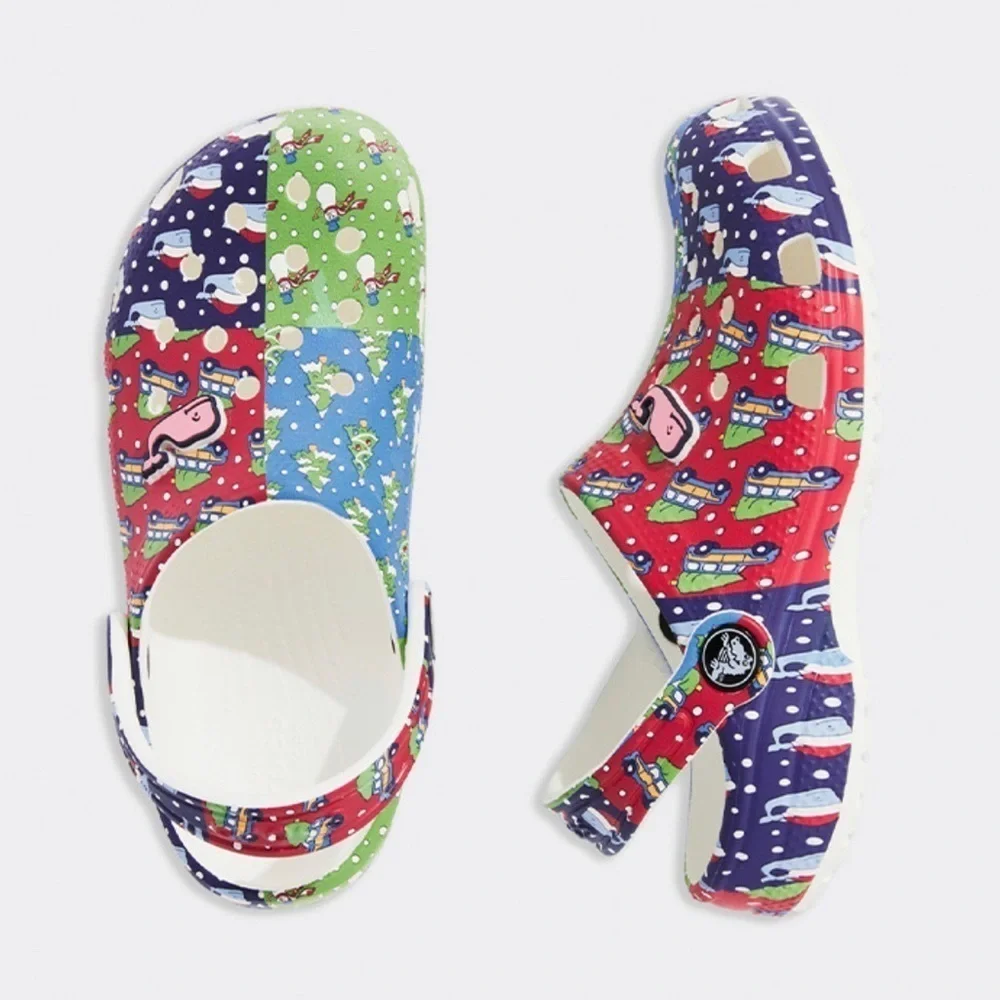 CROCS x Vineyard Vines HOLIDAY PATCHWORK CLOGS Size 3 Kids